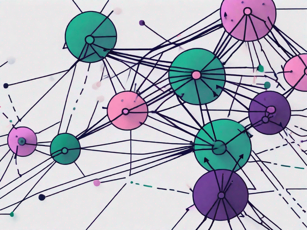A complex web of interconnected nodes