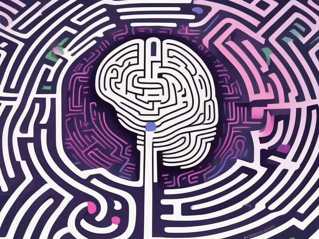 A brain in the center of a complex maze