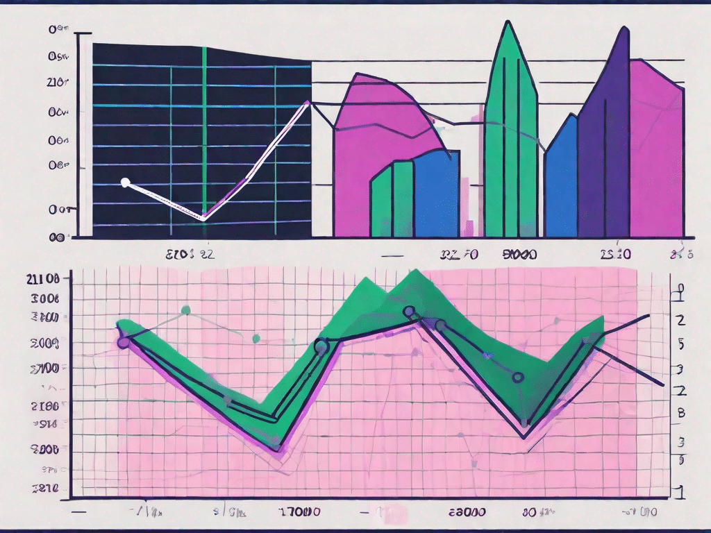 A computer generating a graph chart