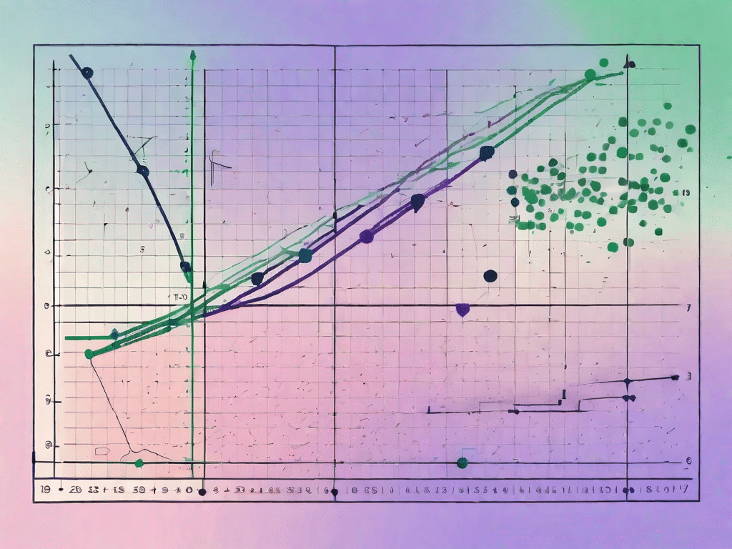 A computer screen displaying a scatter plot graph with a line of best fit