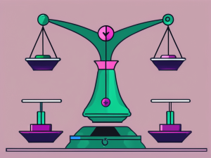 A balanced scale with precision and recall weights on either side