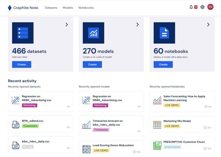 Graphite Note - No-code AI tool for data analysts