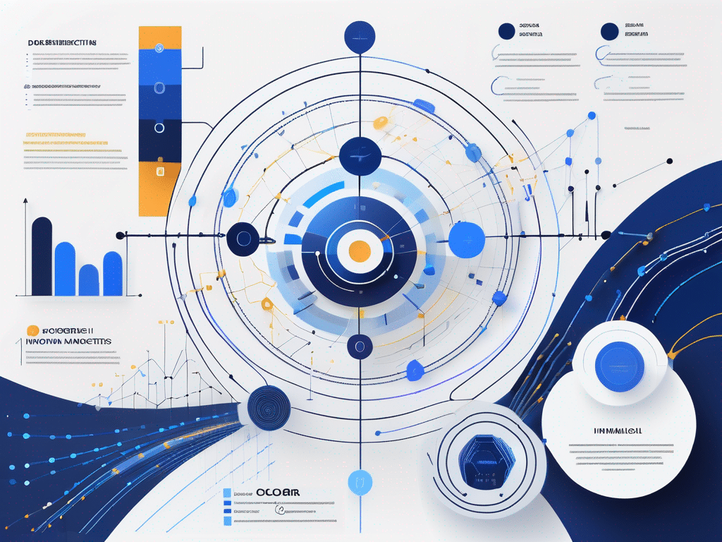 An abstract representation of interconnected data streams flowing into a central analytics hub